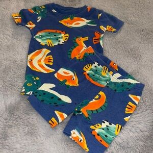🌈 Carter’s Baby Boy Pajamas Sz 18M Sea Life Short Set